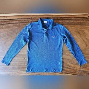 Johnnie-O "HANGIN' OUT" boys' long-sleeve polo shirt in blue, size 12
